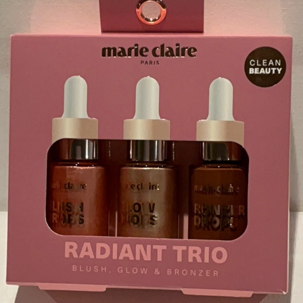Marie Claire Paris Radiant Trio Blush, Glow and Bronzer. Blush, Glow, Bronzer.